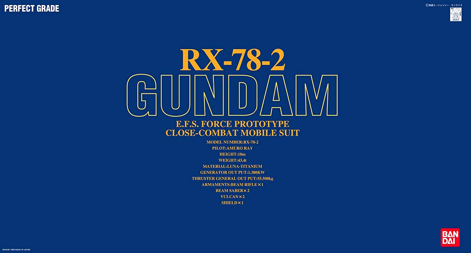 PG 1/60 RX-78-2 ガンダム (機動戦士ガンダム)